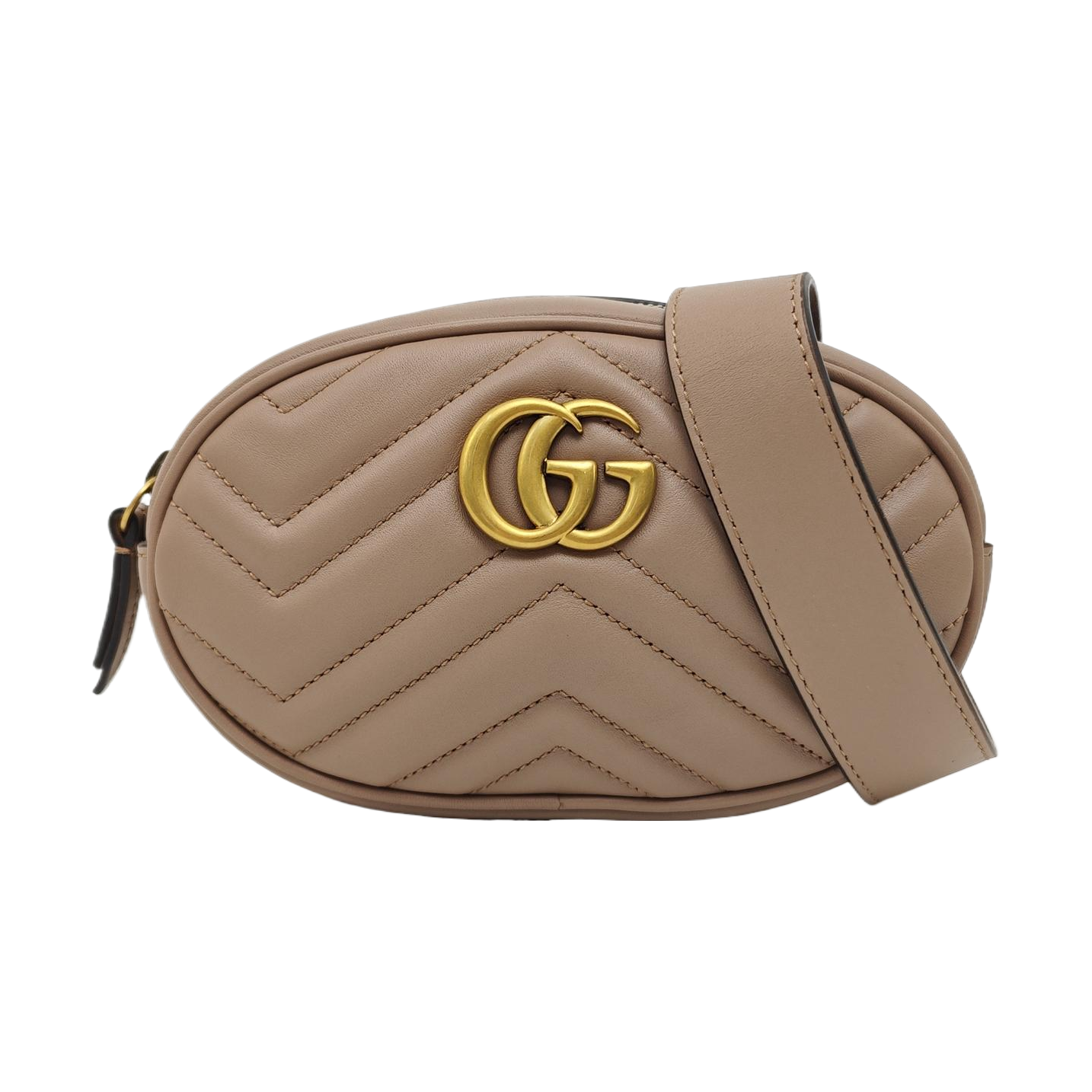 GG Marmont Super Mini Quilted Calfskin Beige