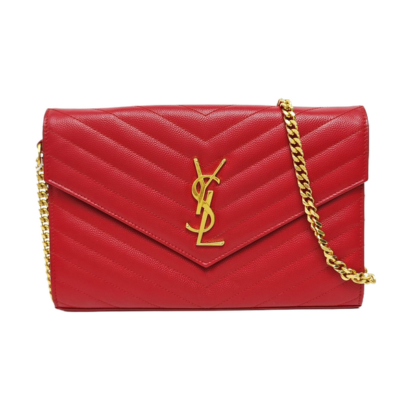 MONOGRAM Medium Quilted Calfskin Red