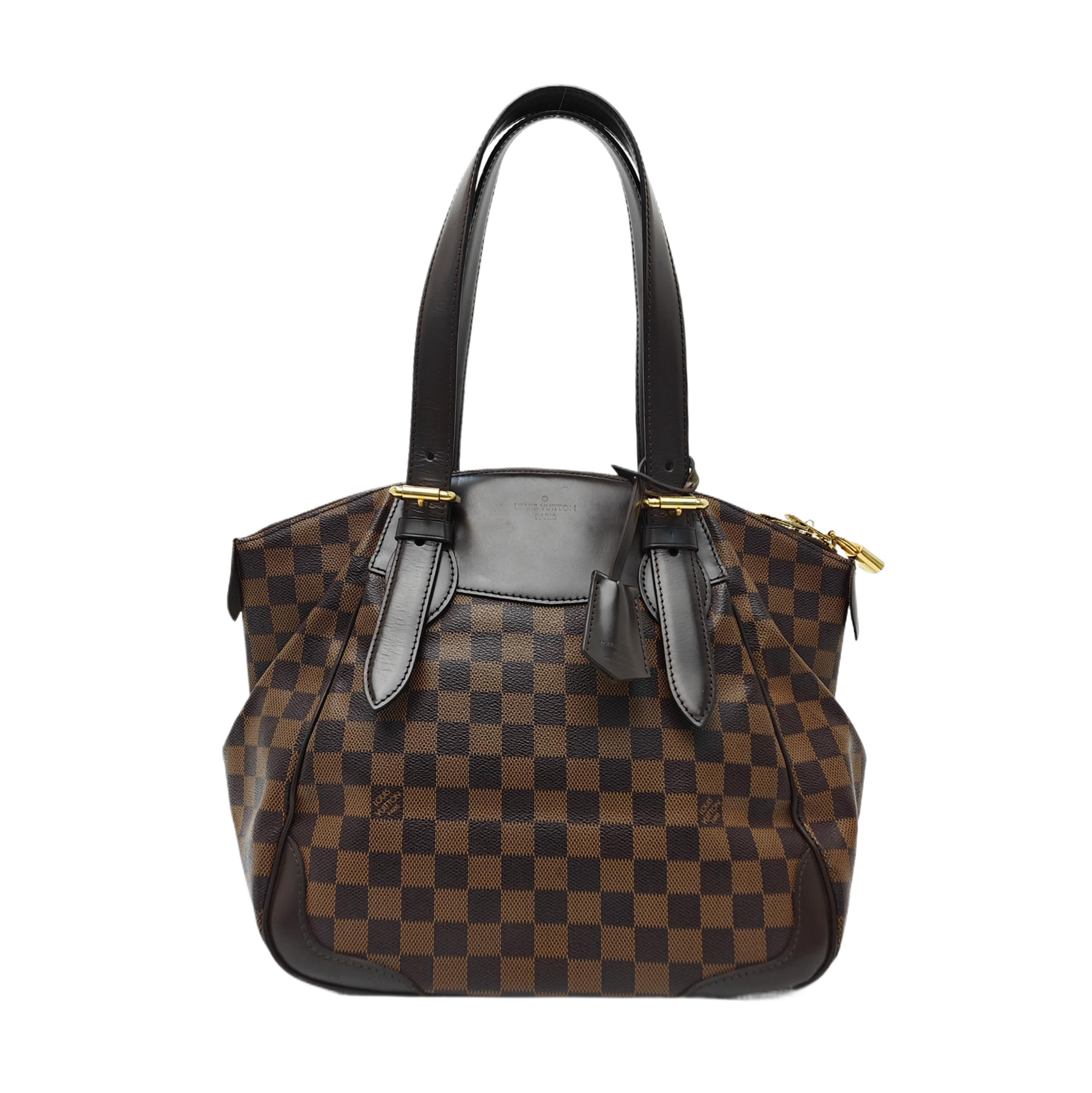VERONA MM Damier Ebene Coated Canvas Brown