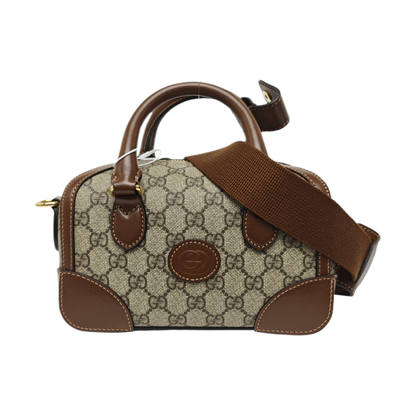 Monogram Coated Canvas Shoulder Bag Brown