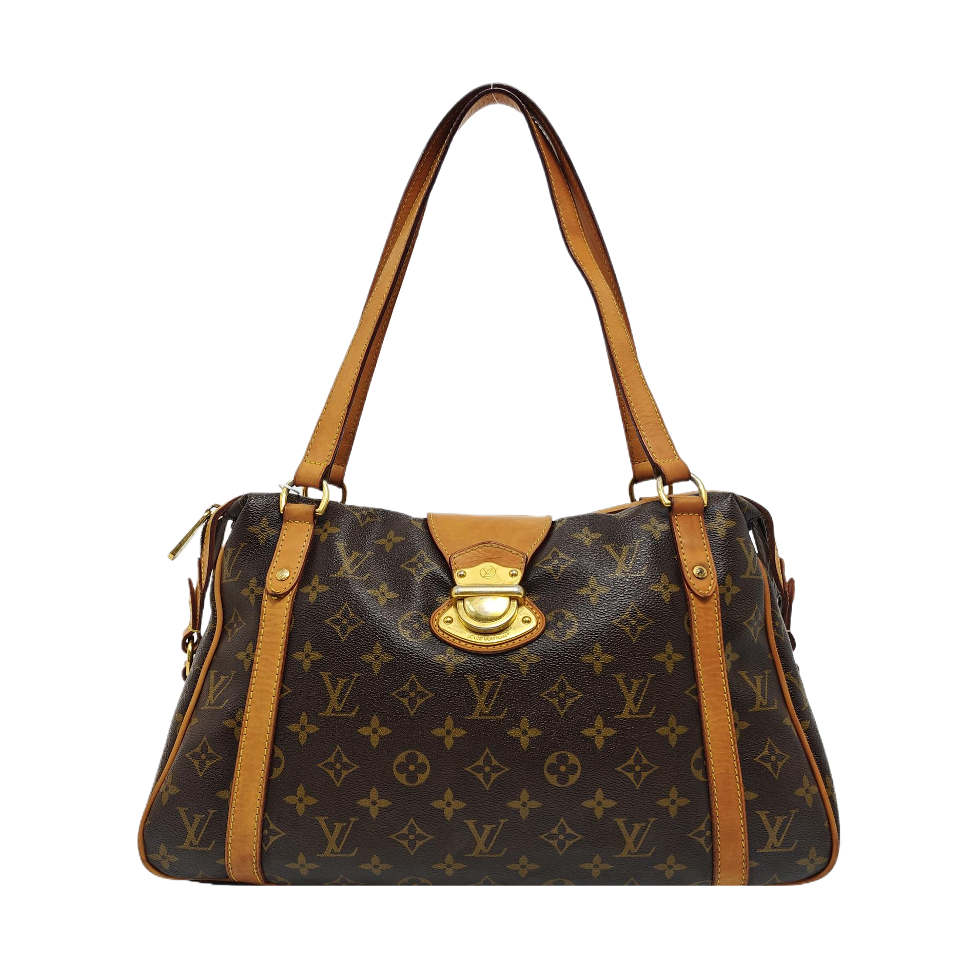 STRESA Monogram Coated Canvas Brown