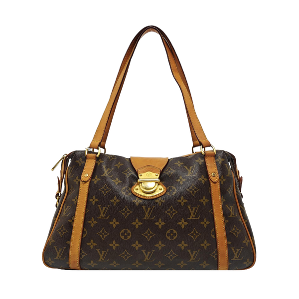 STRESA Monogram Coated Canvas Brown