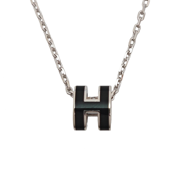 Pop H Metal Silver Necklace