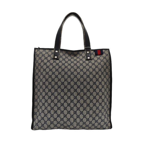 Monogram Coated Canvas Tote Bag Black