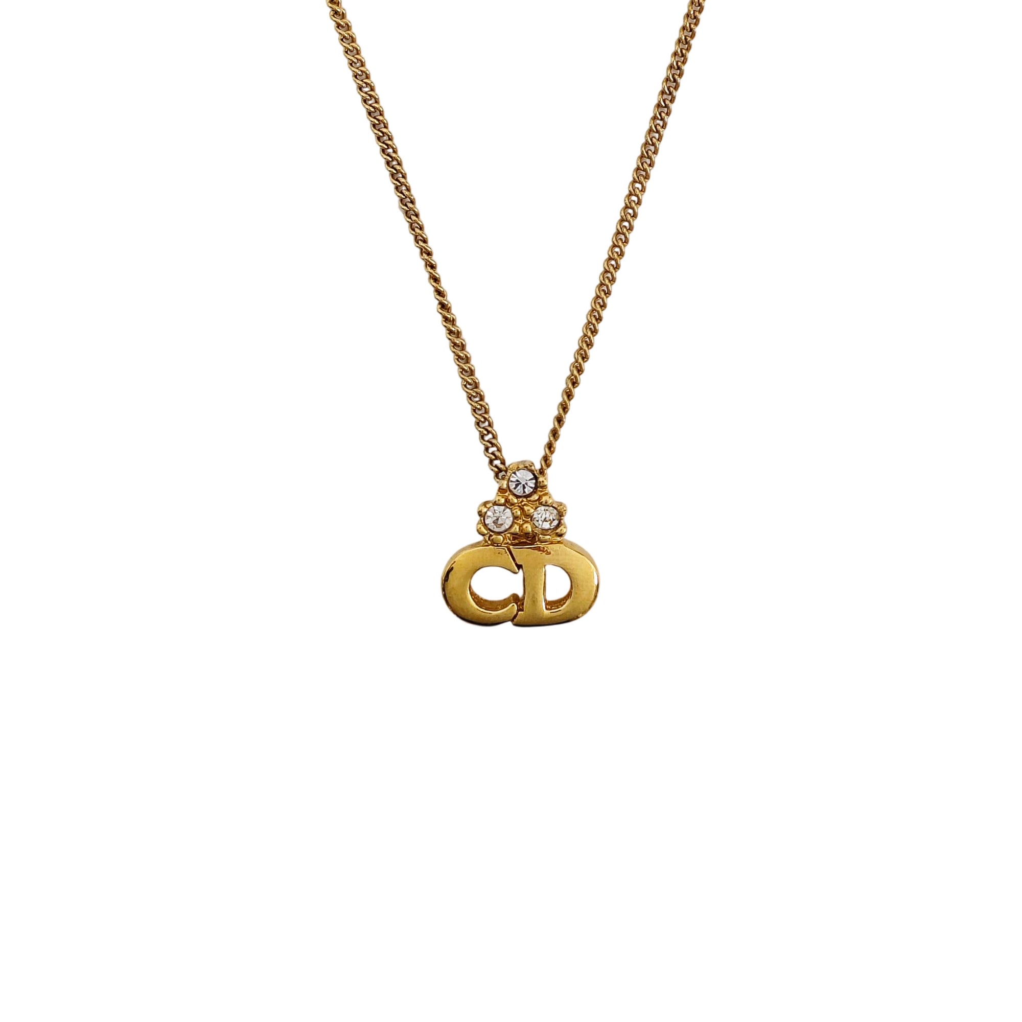 Petit CD Metal Gold Necklace