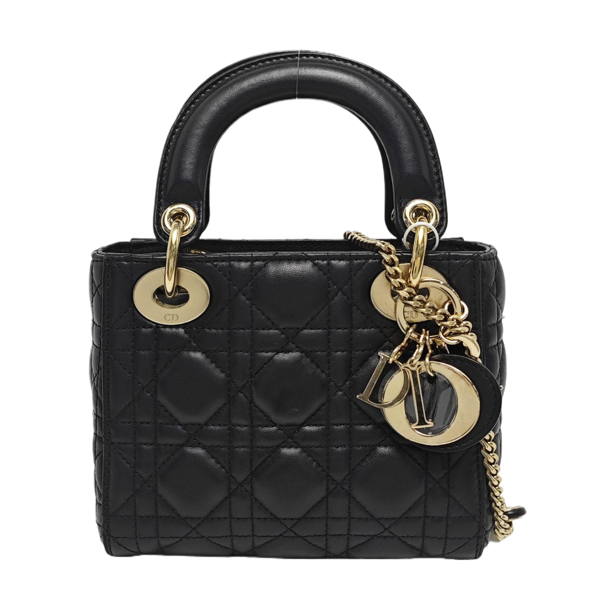 Lady Dior Mini Cannage Piel de cordero Negro