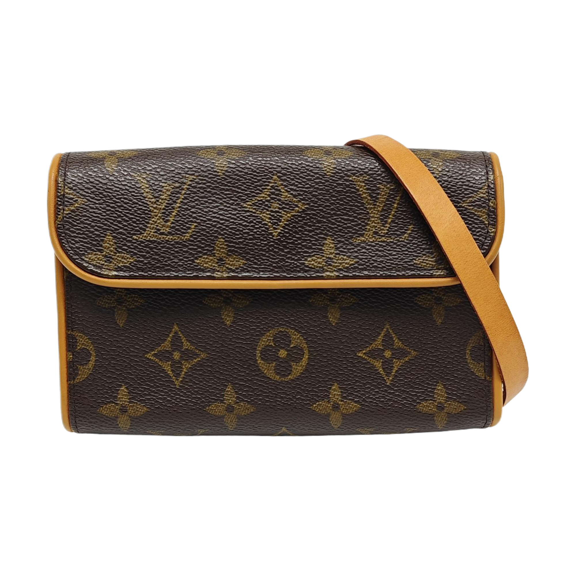 FLORENTINE Monogram Coated Canvas Brown