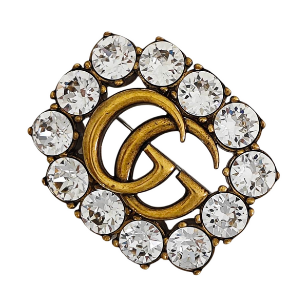 GG Running Metal Gold Brooch