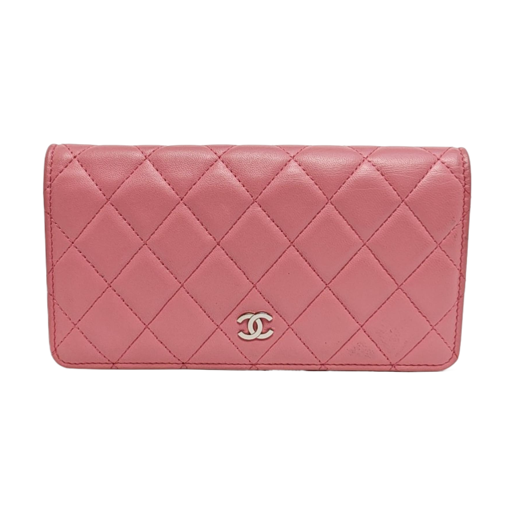 Quilted Lambskin Wallet Pink