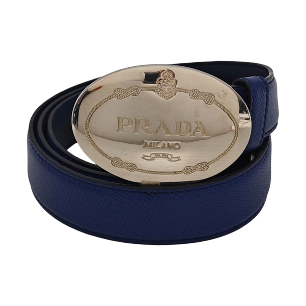 Leather Belt Blue