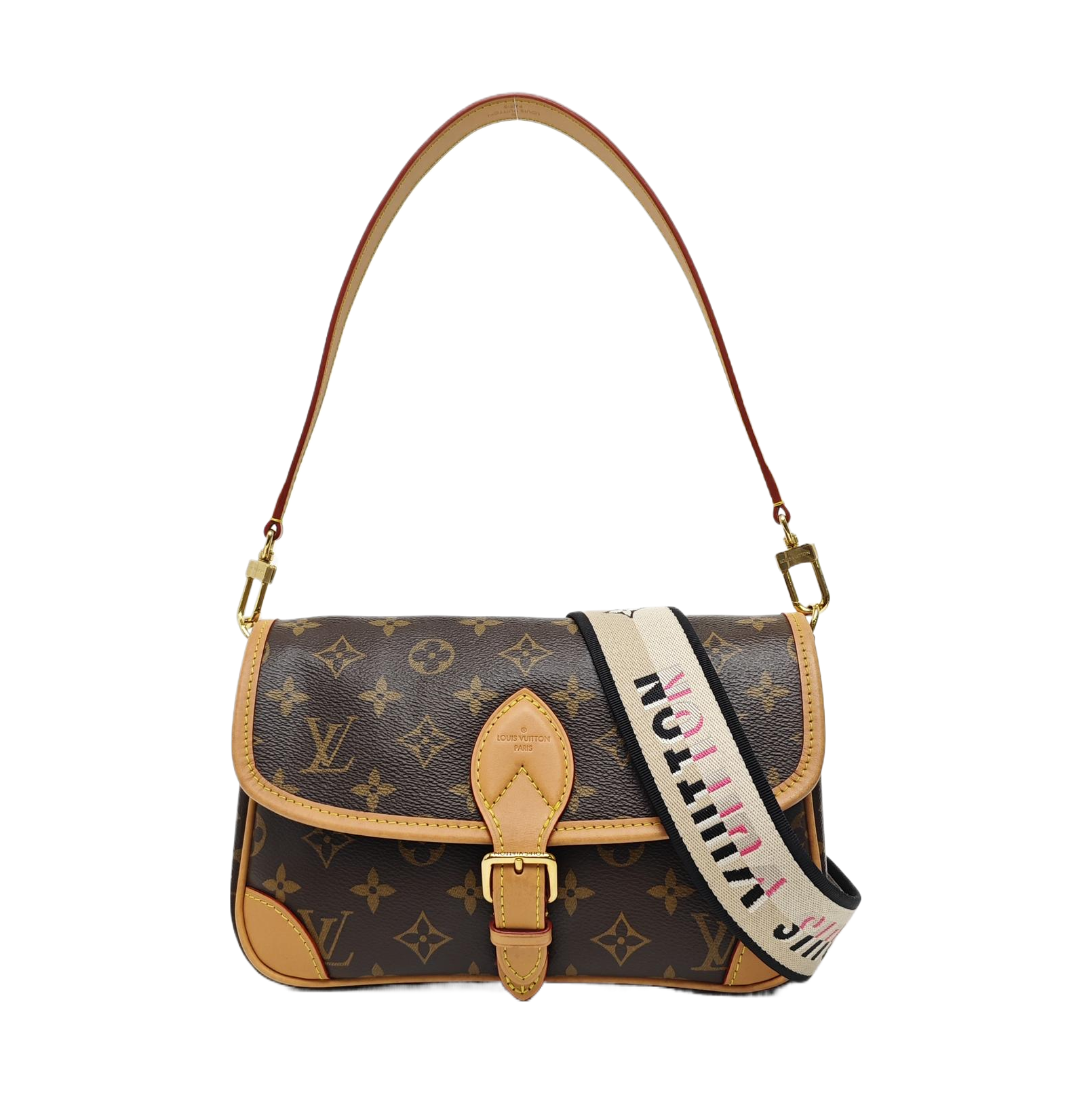DIANE Monogram Coated Canvas Brown