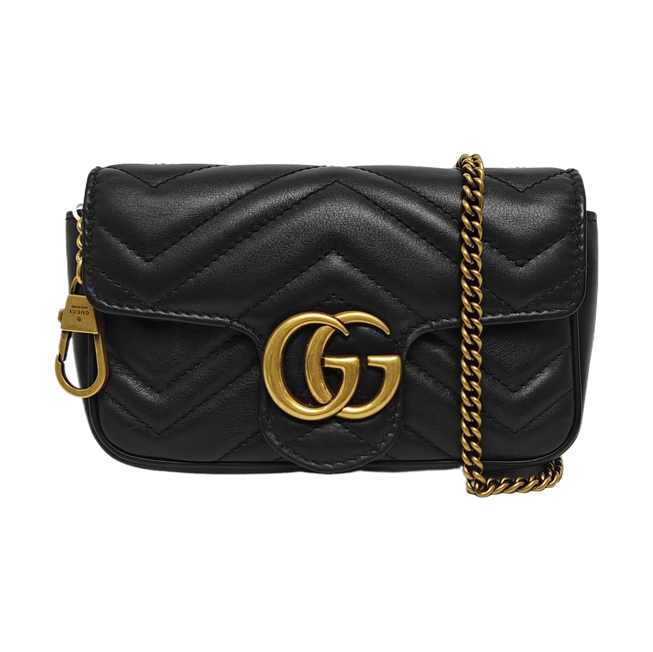 GG Marmont Mini Quilted Calfskin Black