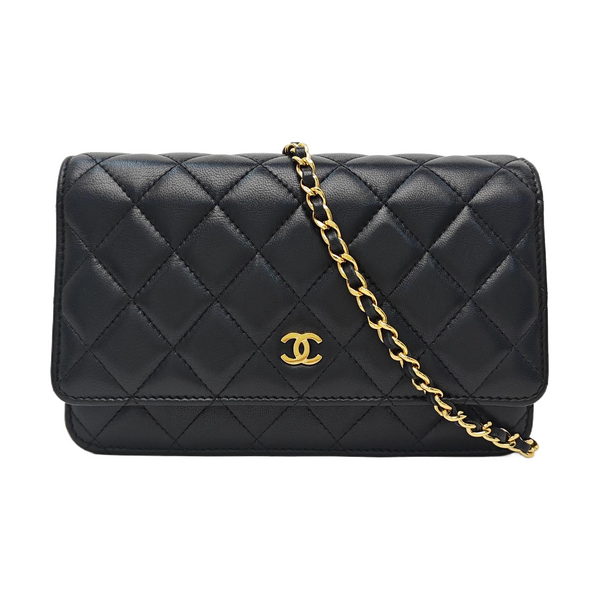 WOC Quilted Lambskin Black