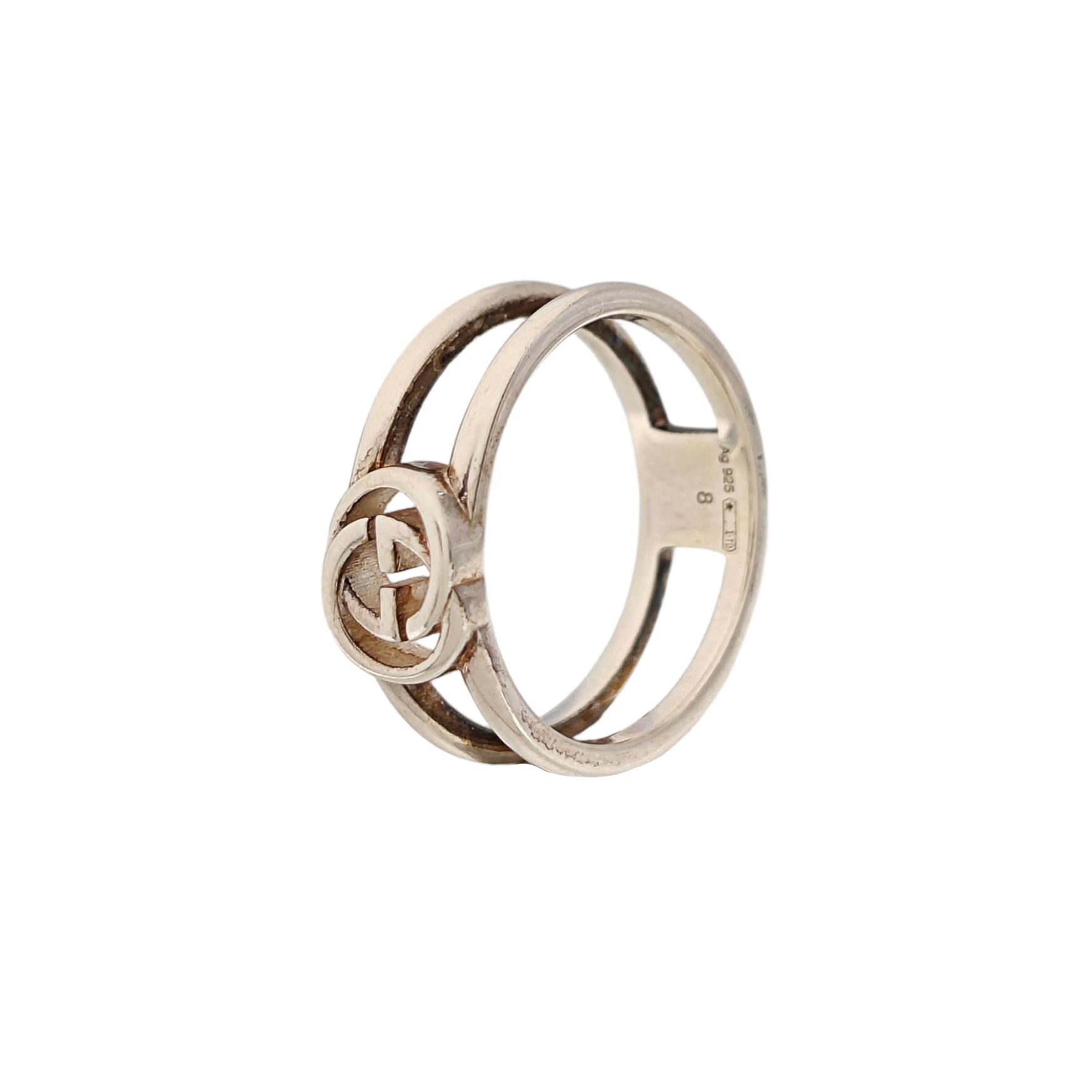 Interlocking G 925 Sterling Silver Ring HK 8
