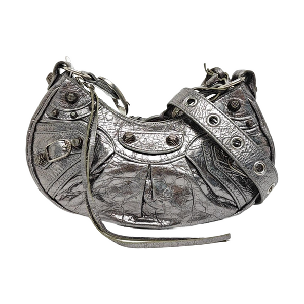 Le Cagole Mini Lambskin Silver