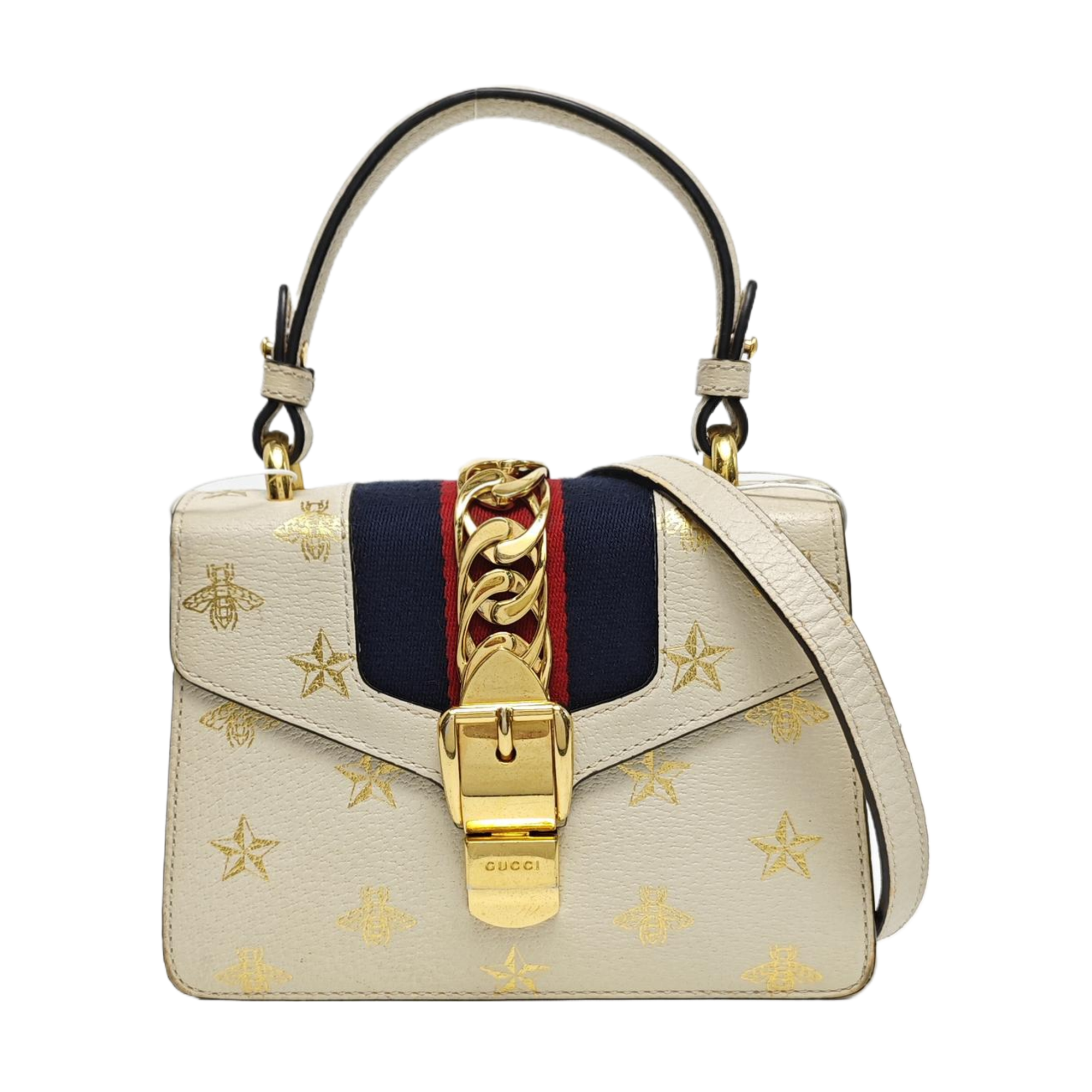 Authenticated pre-owned  Sylvie Mini Calfskin White - Shoulder Bag at Looply