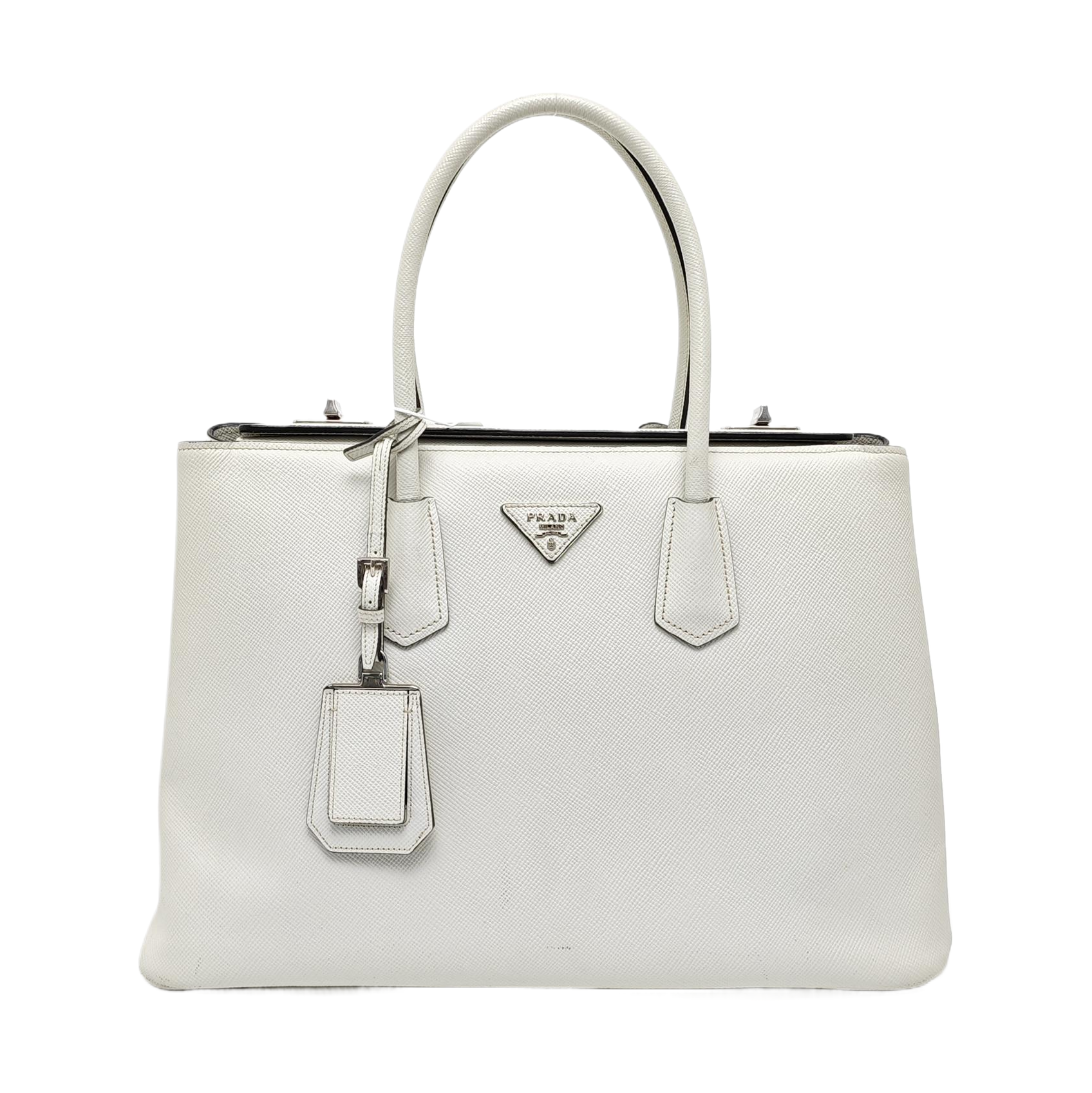 Twin Saffiano Calfskin White