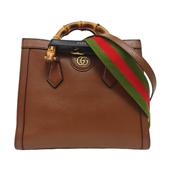 Diana Small Calfskin Brown