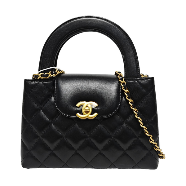 KELLY Mini Quilted Lambskin Black