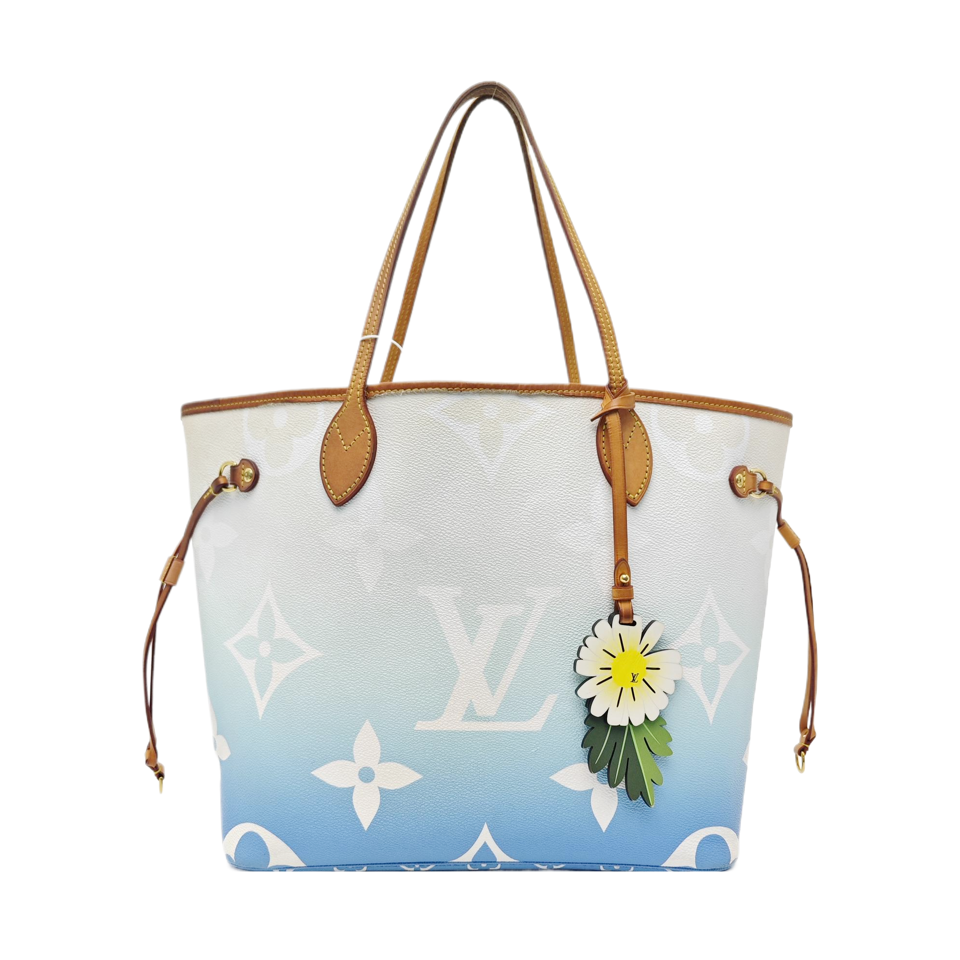 NEVERFULL MM Monogram Coated Canvas Blue