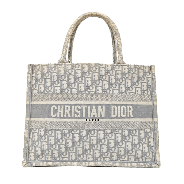 Book Tote Medium Oblique Canvas Gray