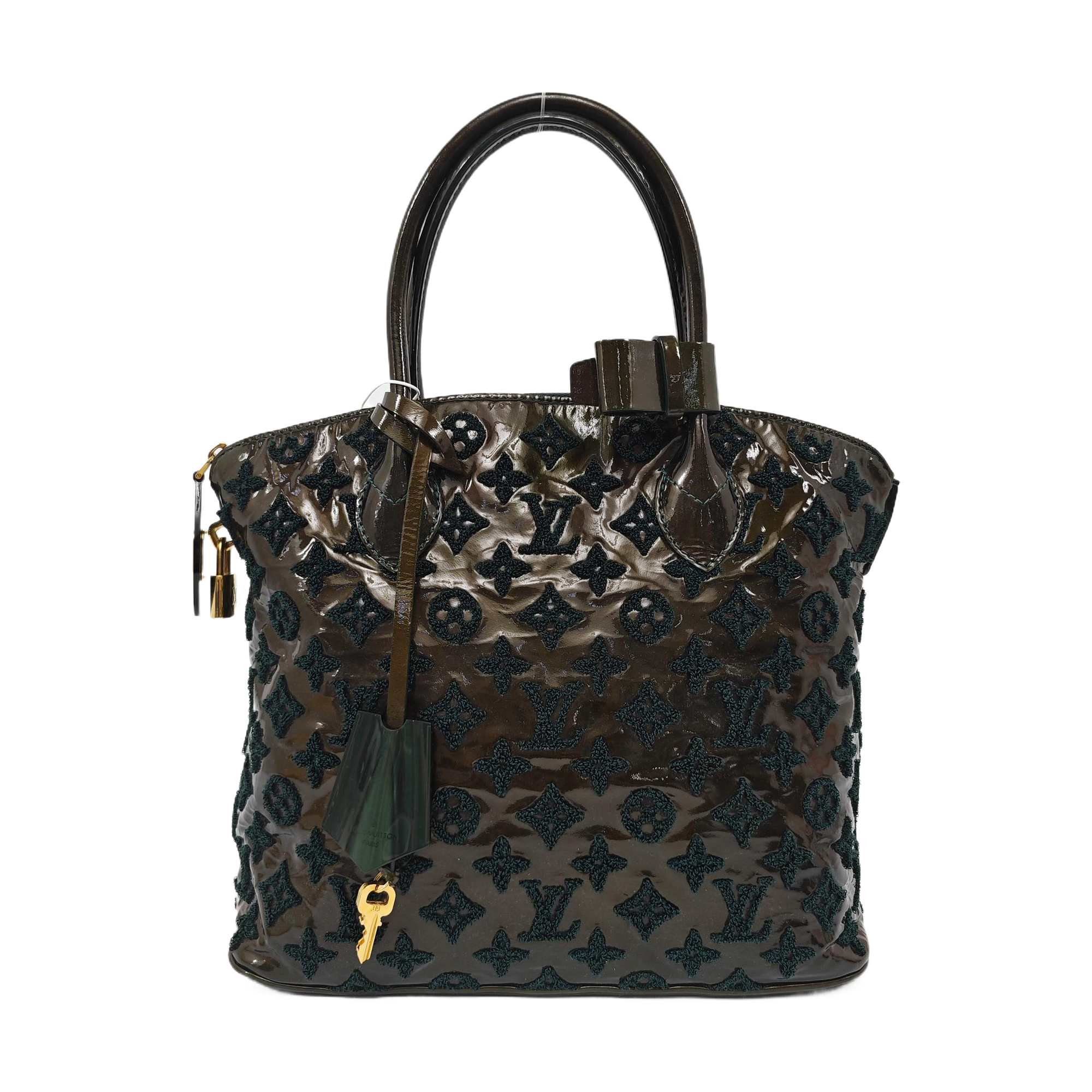 LOCKIT Monogram Patent Leather Green
