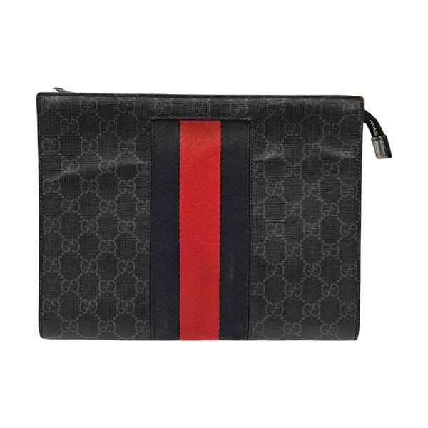 GG Supreme Monogram Coated Canvas Gray