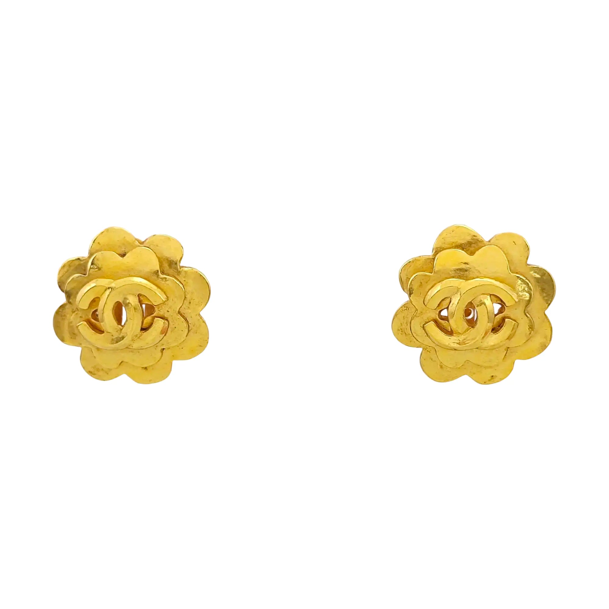 Metal Gold Clip On Earrings