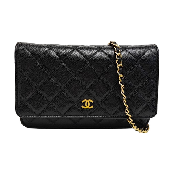 WOC Quilted Grained Calfskin Black