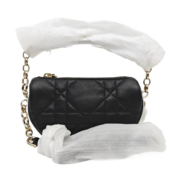 Vibe Super Mini Cannage Lambskin Black