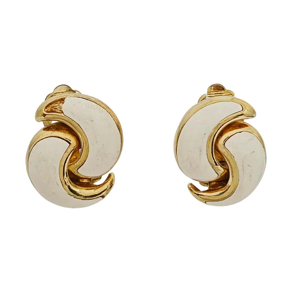 Metal Gold Clip On Earrings