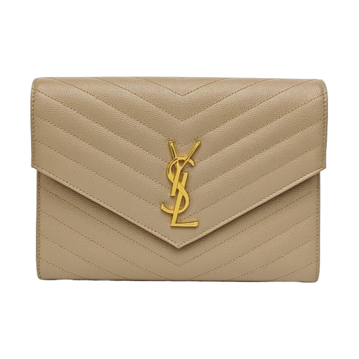 MONOGRAM Chevron Calfskin Beige