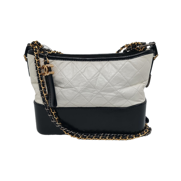 GABRIELLE New Medium Quilted Calfskin White