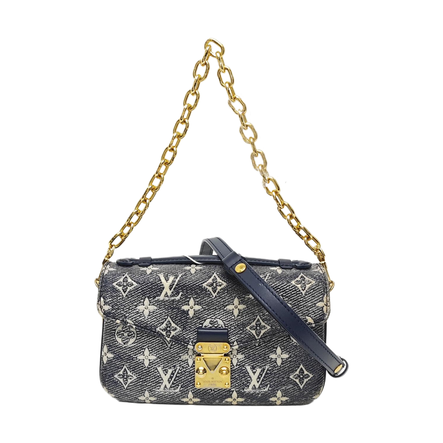 MÉTIS EAST WEST PM Monogram Coated Canvas Blue