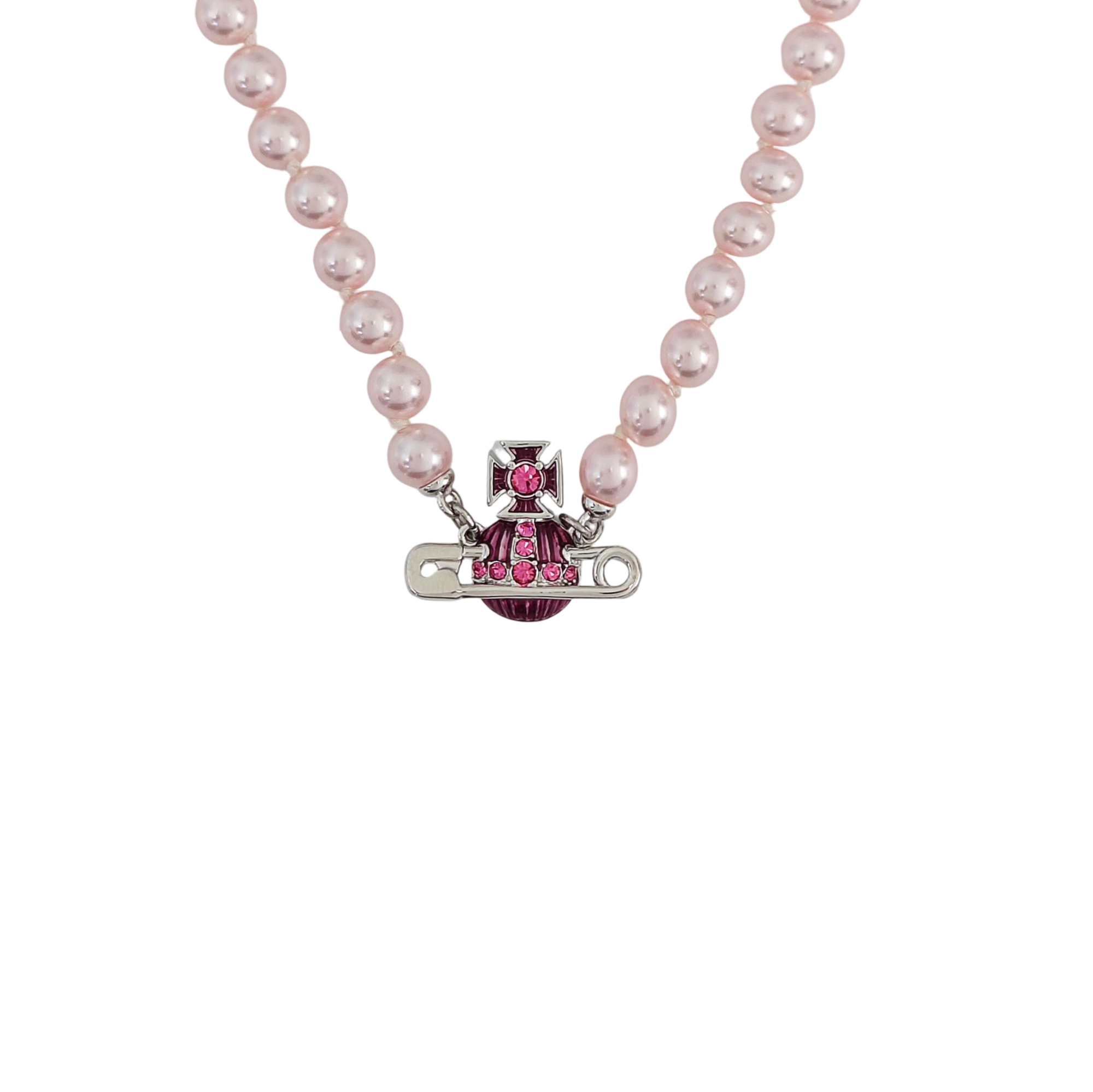 Faux Pearl Pink Necklace