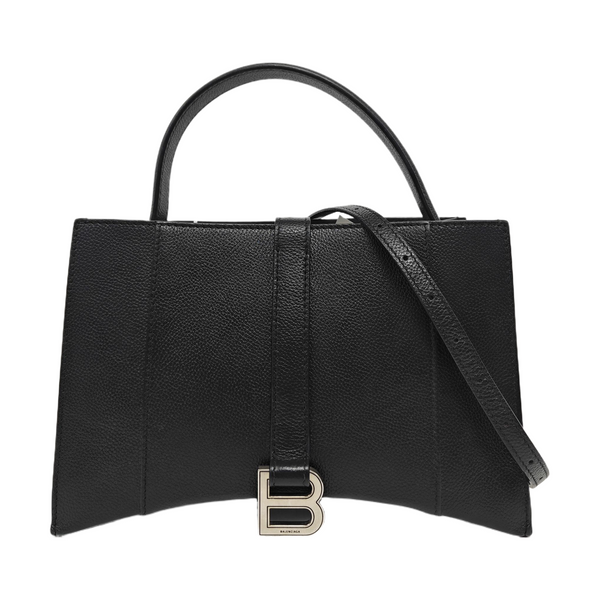 Hourglass East West Tote Small Calfskin Black