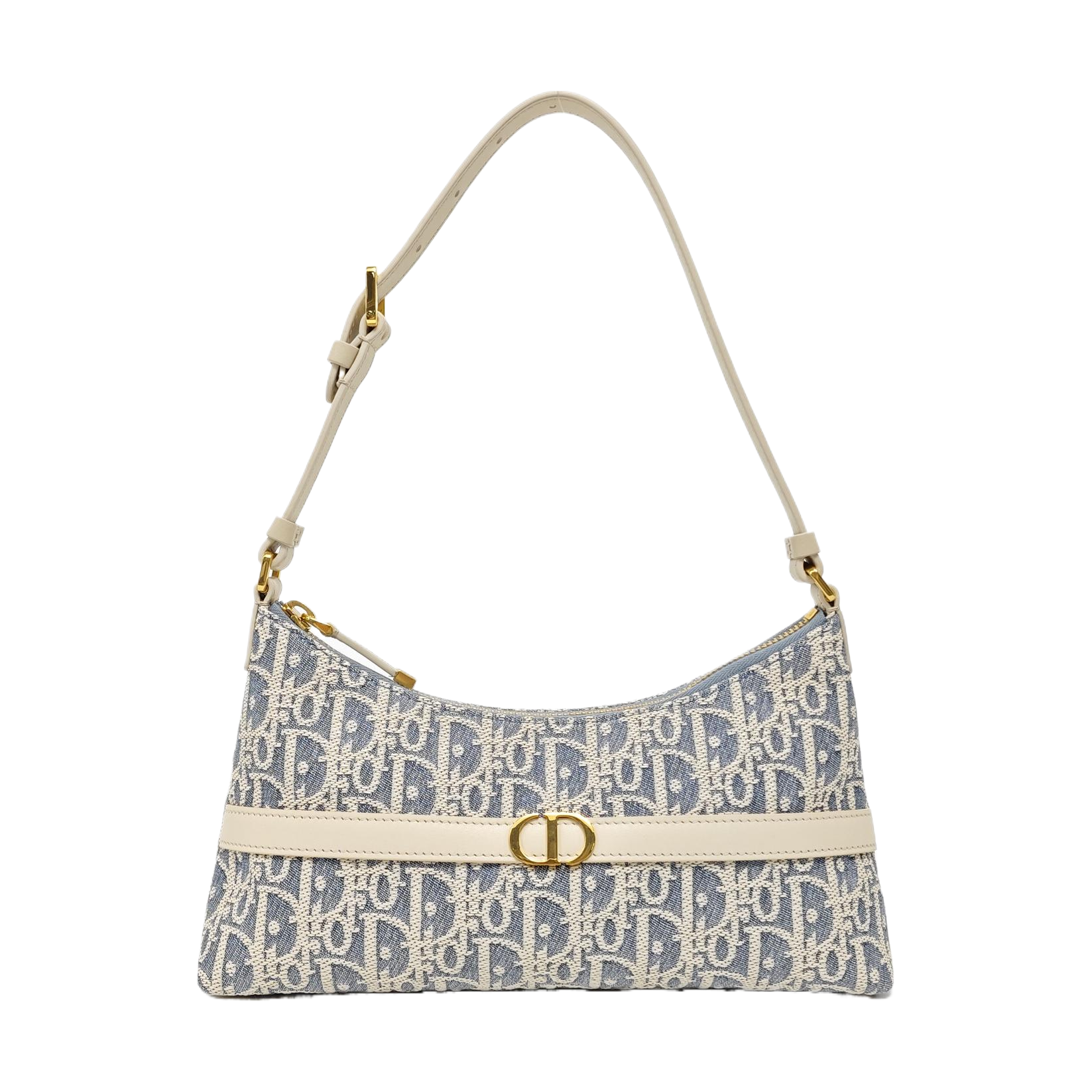 30 Montaigne Mini Oblique Canvas Blue