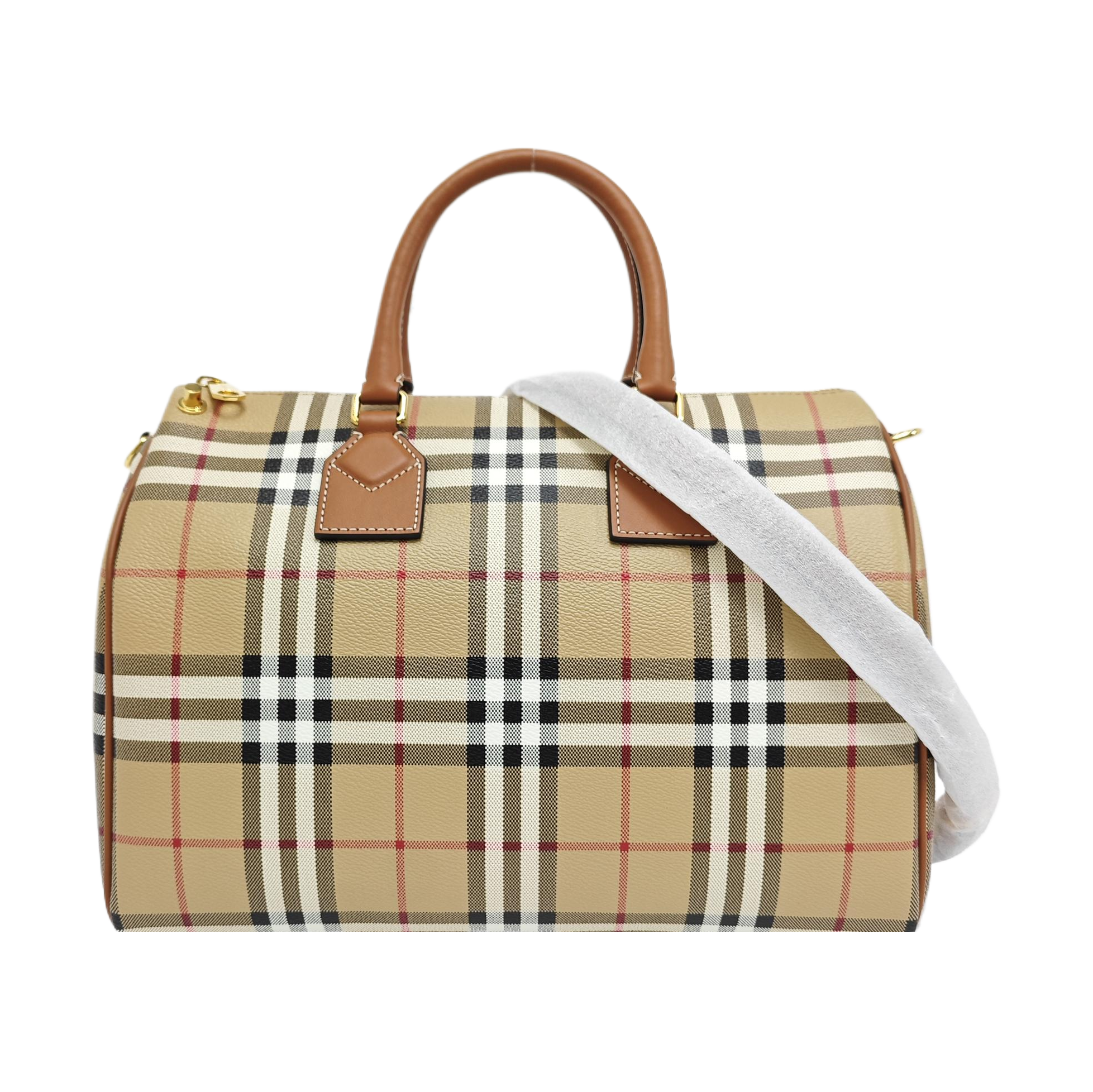 Coated Canvas Crossbody Bag Medium Brown