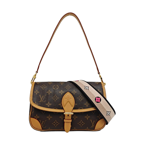 DIANE Monogram Coated Canvas Brown