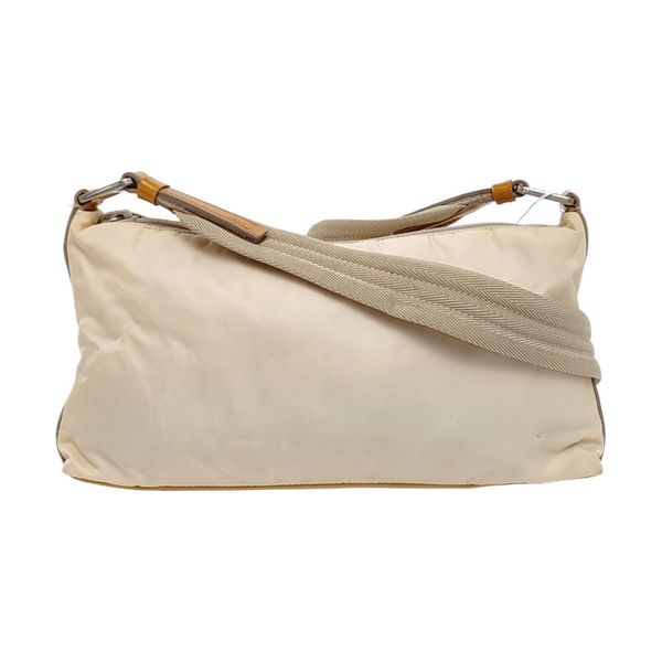 Nylon Shoulder Bag Beige