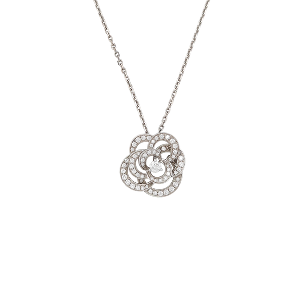 CAMÉLIA 18k White Gold Silver Necklace