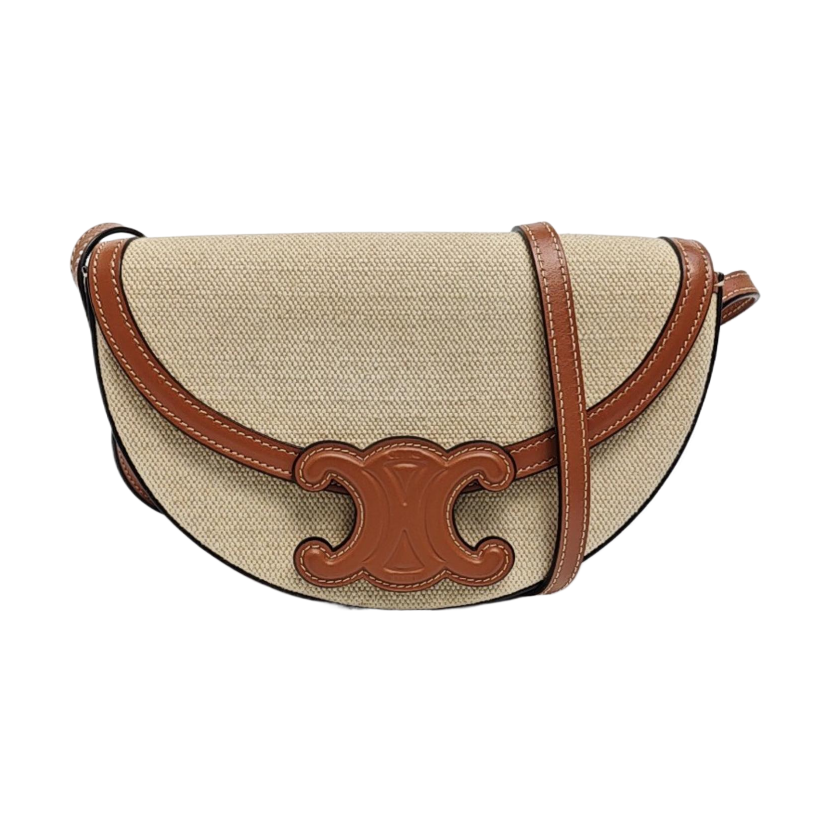 Authenticated pre-owned  TRIOMPHE Fabric Beige - Shoulder Bag at Looply