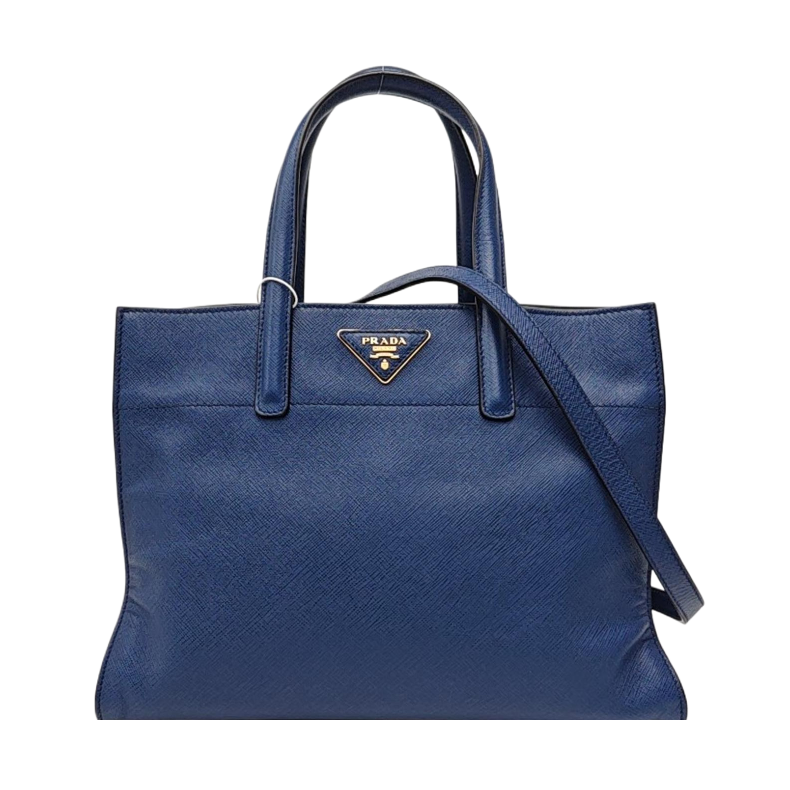 Calfskin Tote Bag Medium Blue