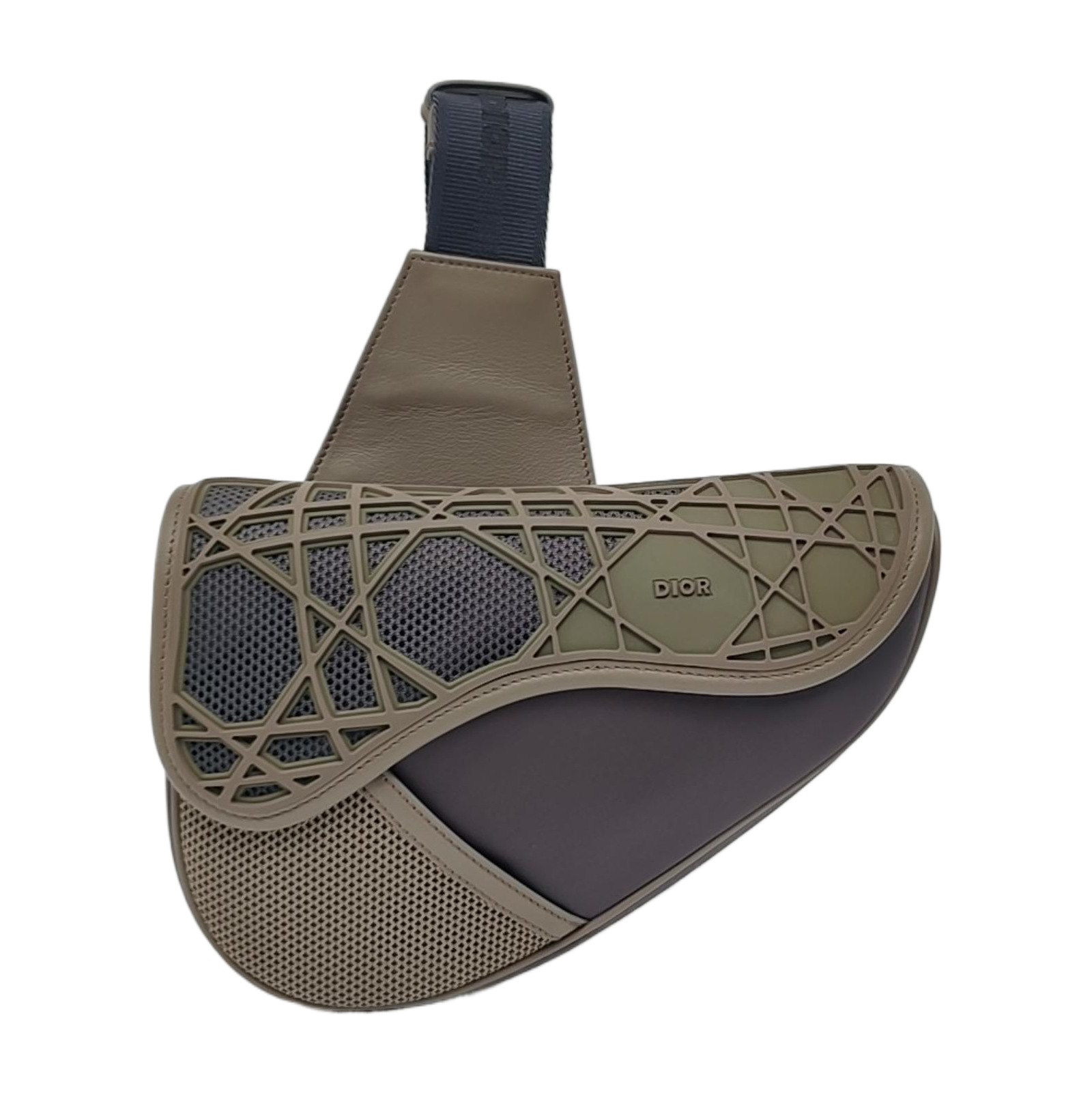 Authenticated pre-owned  Saddle Calfskin Gray - Crossbody Bag at Looply