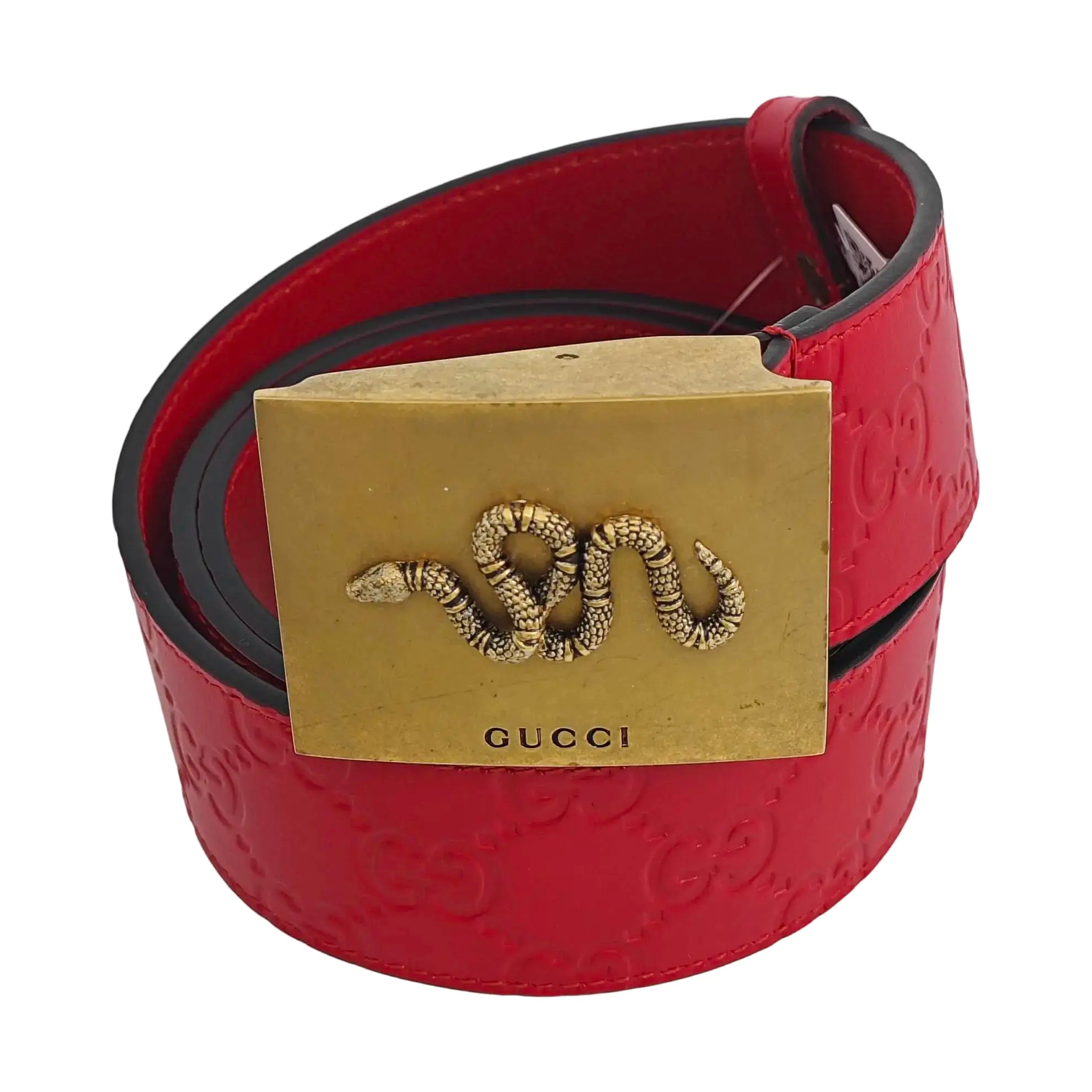 Leather Belt Red
