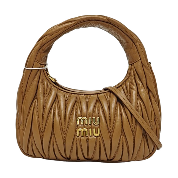 Wander Matelassé Small Quilted Lambskin Brown