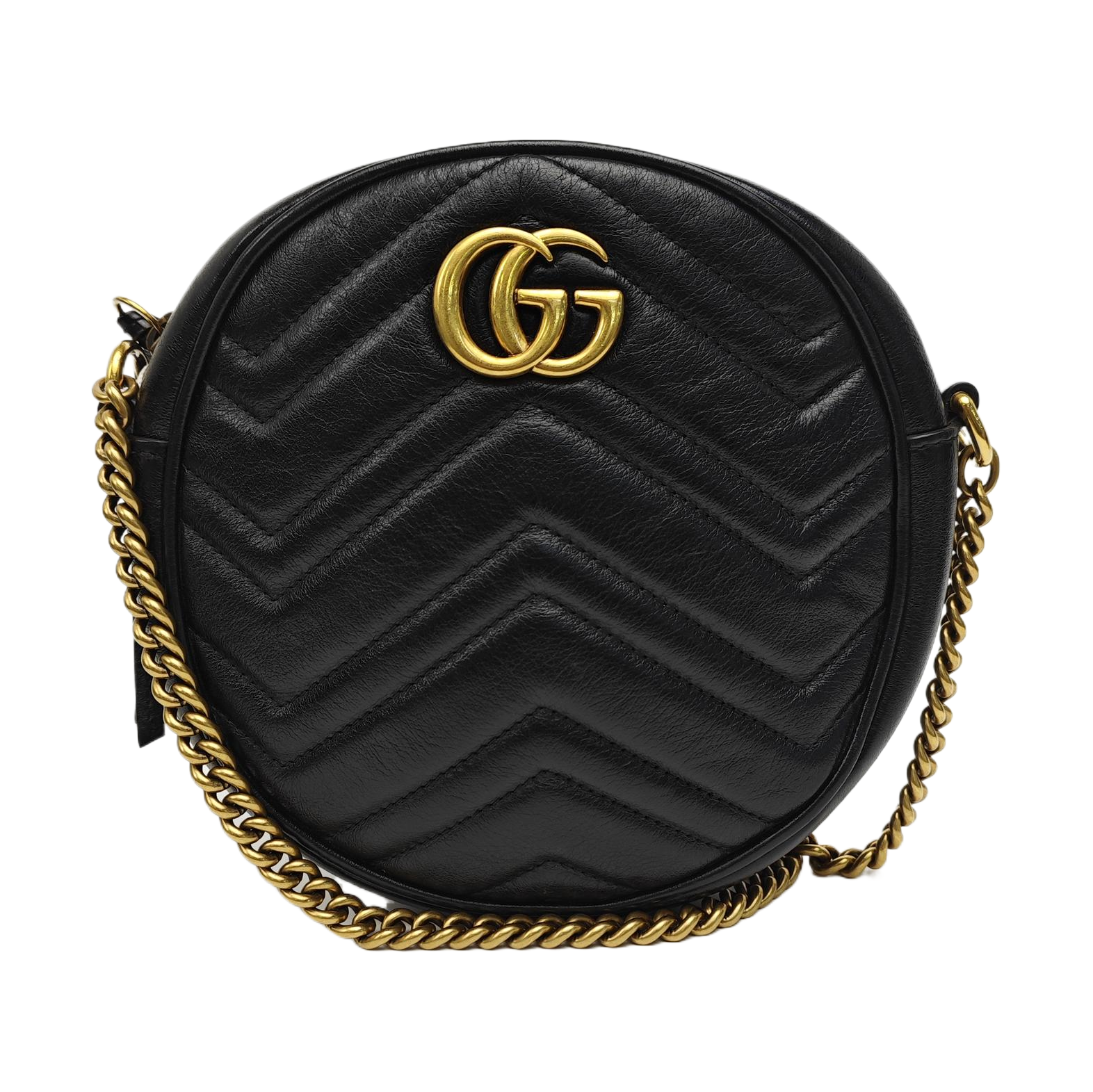 GG Marmont Mini Quilted Calfskin Black