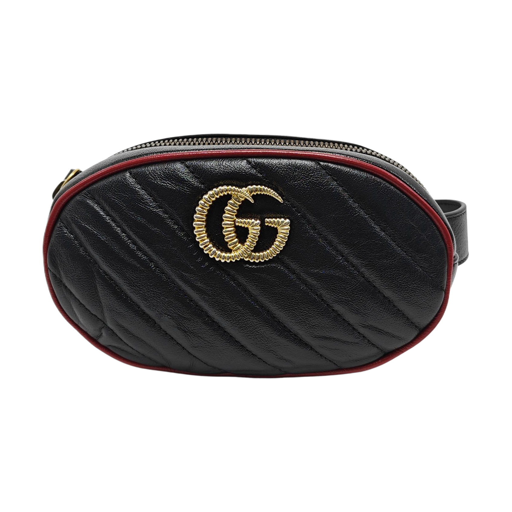 GG Marmont Super Mini Quilted Calfskin Black