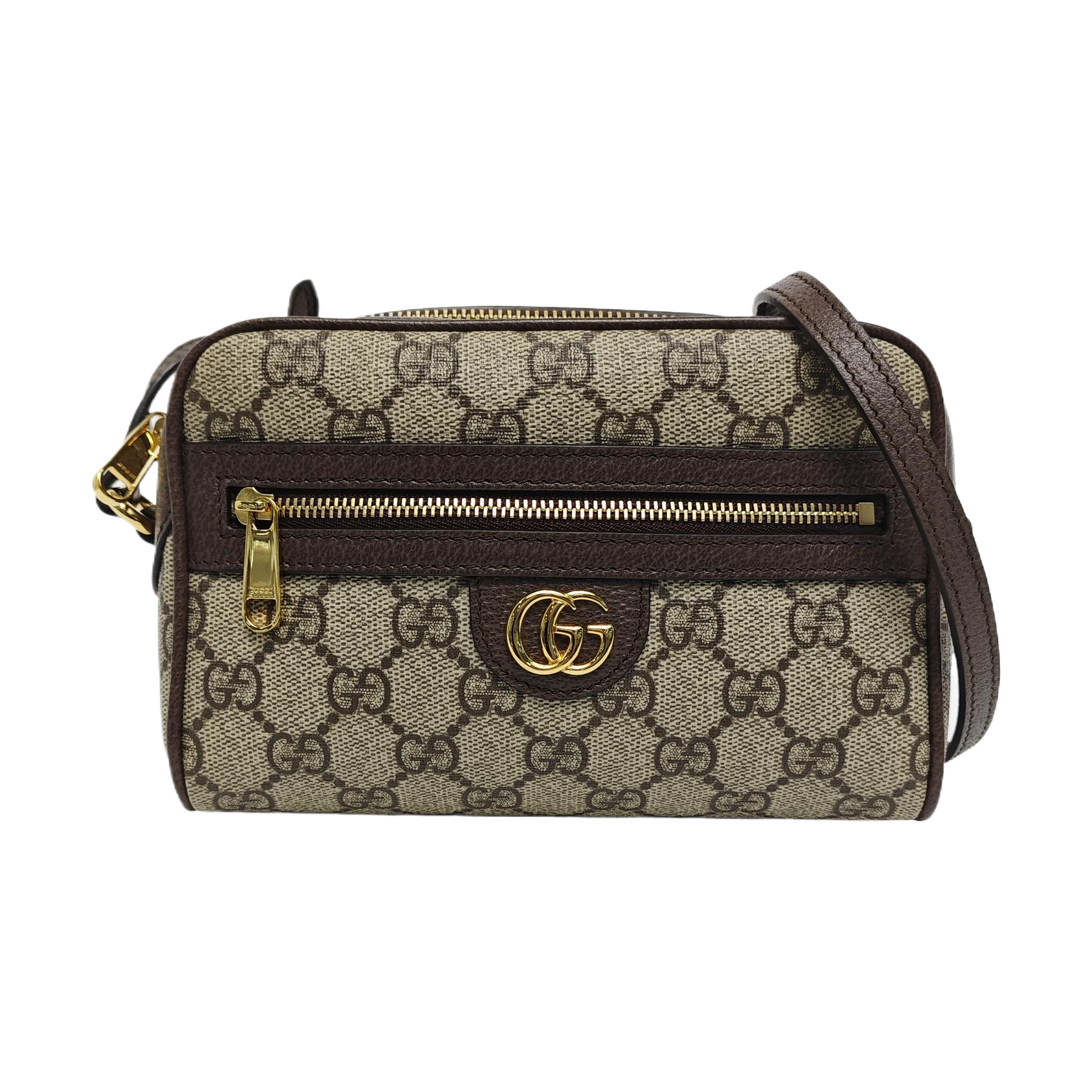 Ophidia Mini Monogram Coated Canvas Beige