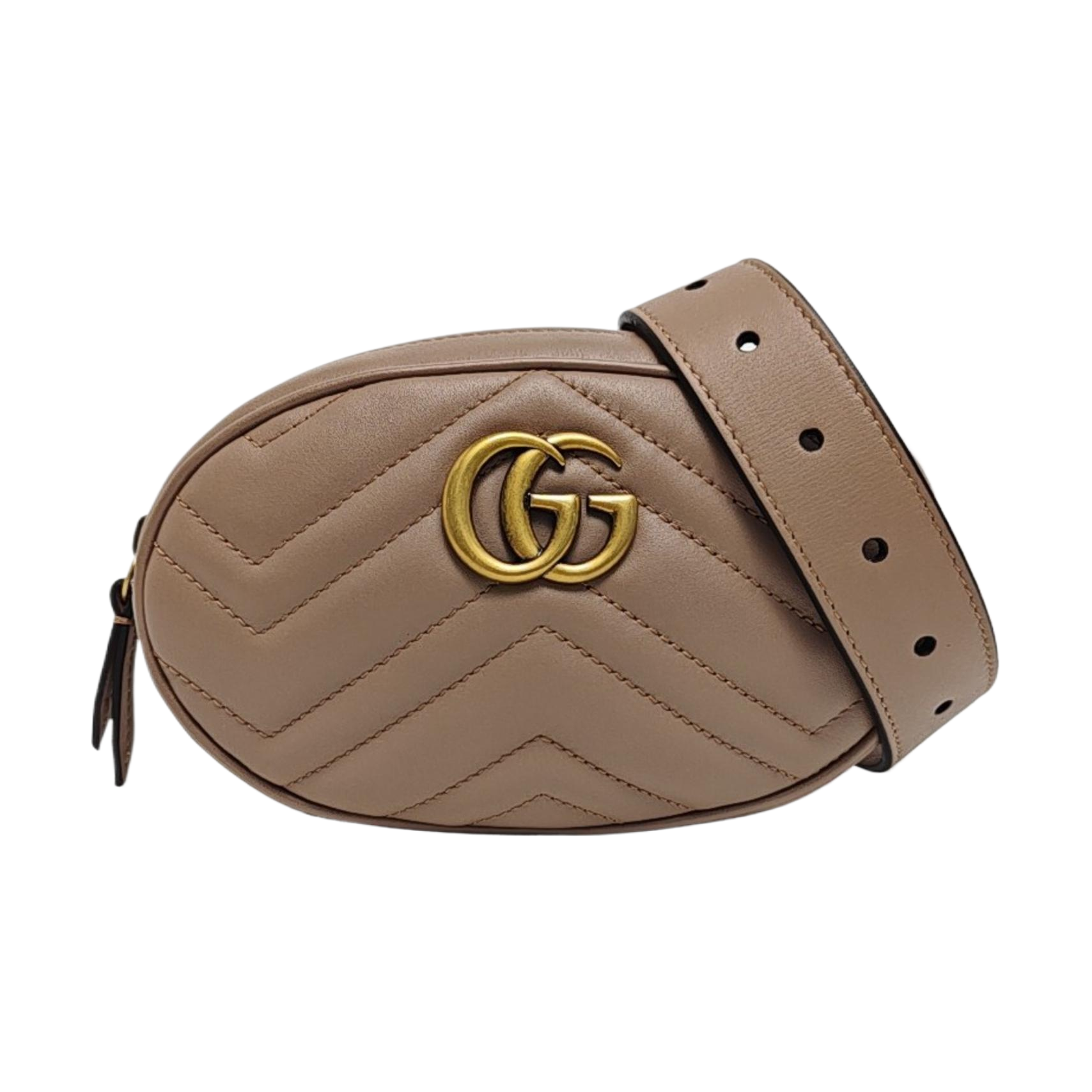 GG Marmont Super Mini Quilted Calfskin Beige
